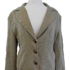 Nanweena Linen Blend Medium Blazer Wearable Art